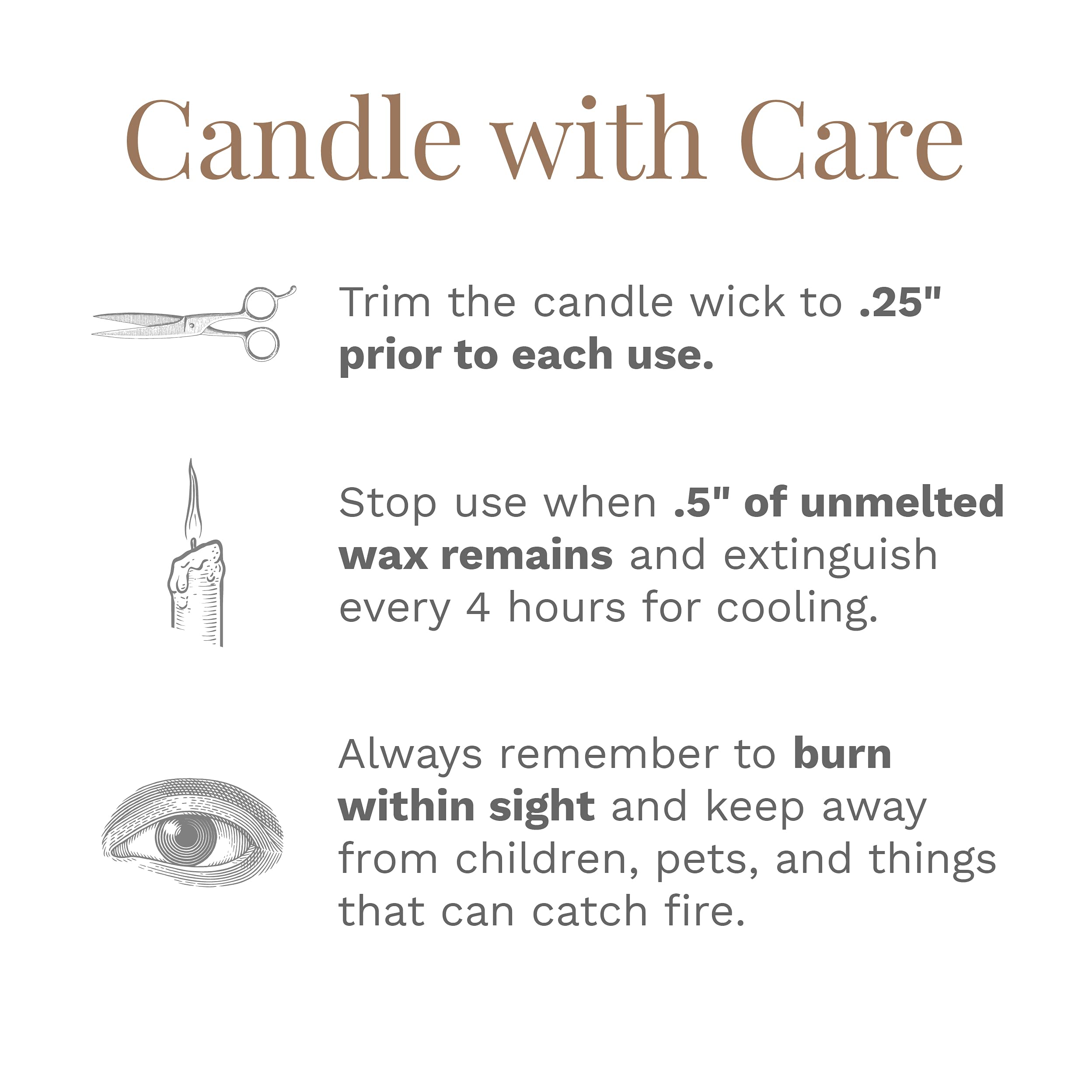 Candle-Lite burn time emphasis on woodsy scent and duration