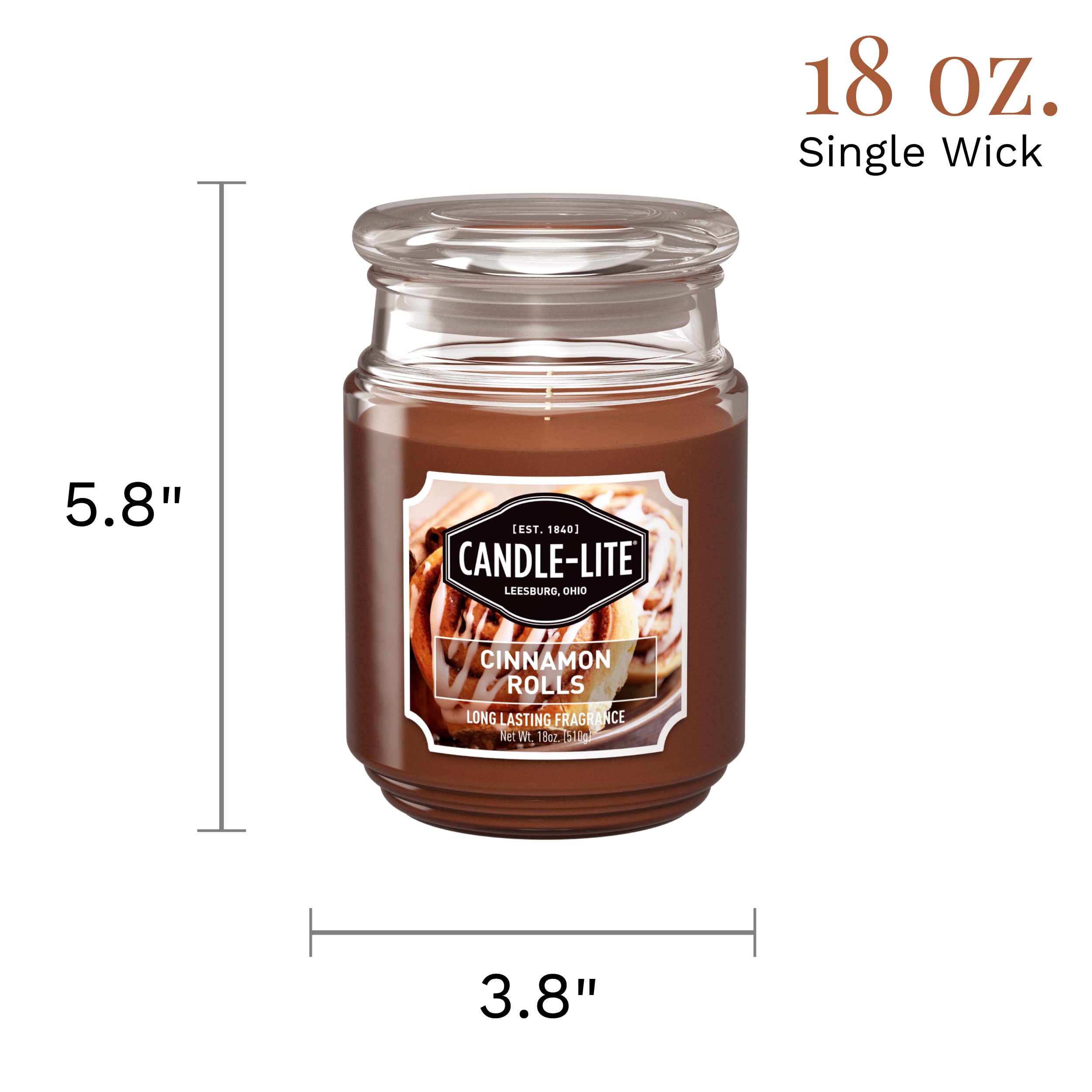 Candle-lite Cinnamon Rolls candle glowing to create a cozy mood