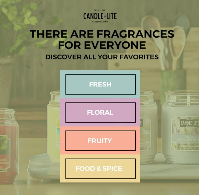 Candle-Lite Essential Elements Eucalyptus and Mint for movie night cozy atmosphere.