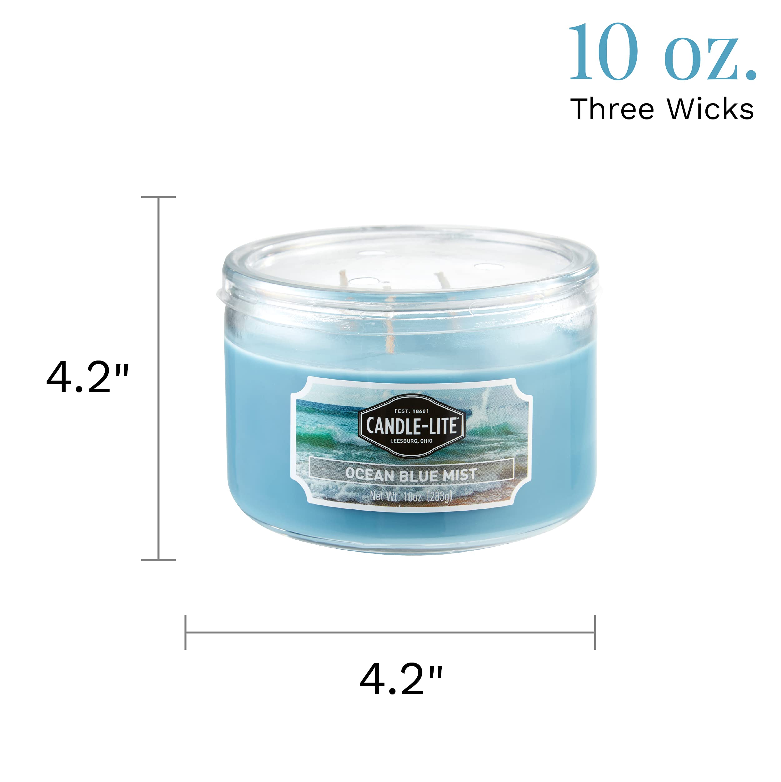 Candle-Lite Ocean Blue Mist glow at dusk sets a relaxing evening mood.