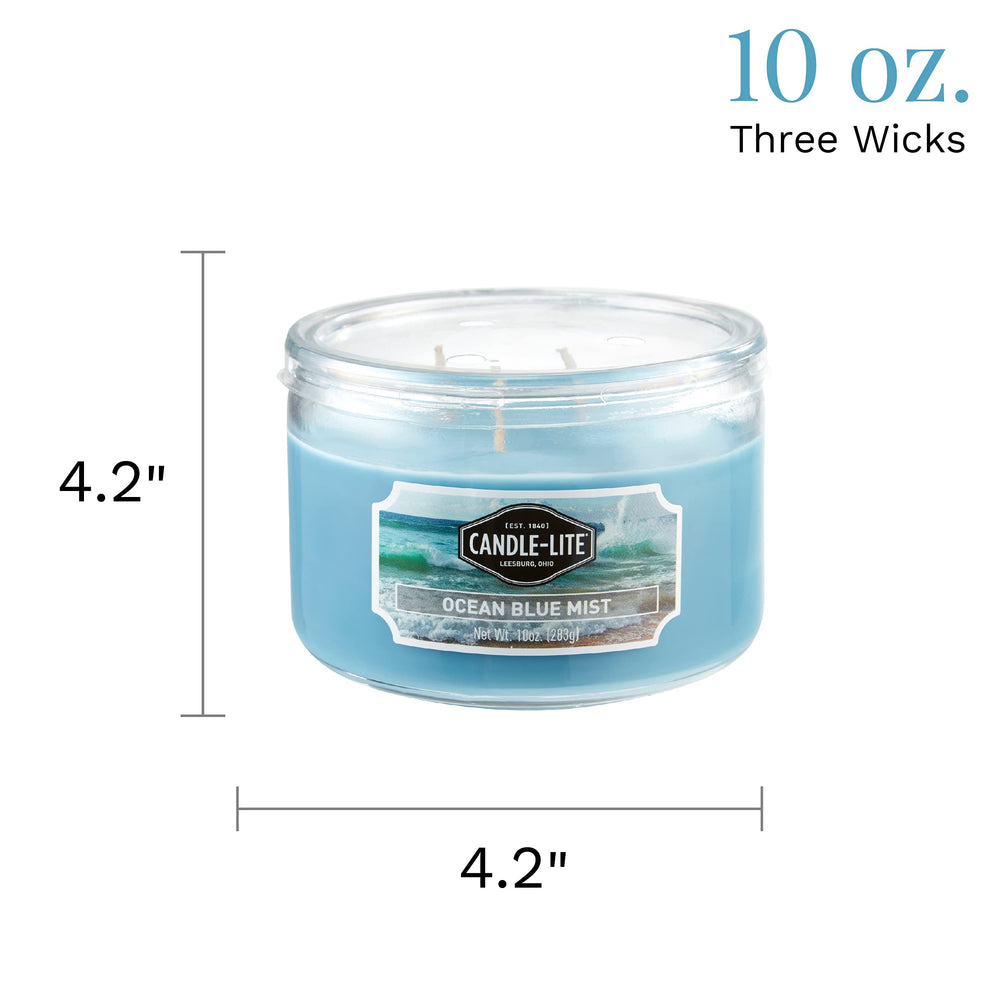 Candle-Lite Ocean Blue Mist glow at dusk sets a relaxing evening mood.