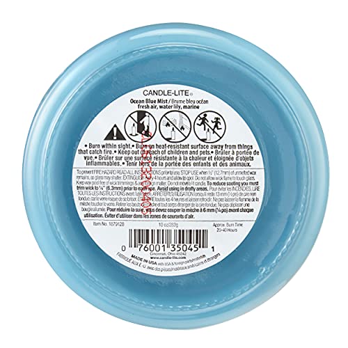 Packaging and label detail reinforces Candle-Lite heritage in candles.