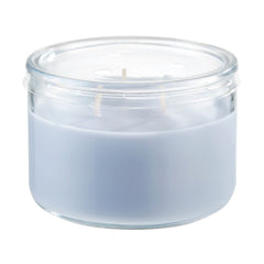 CANDLE-LITE three-wick candle close-up shows cotton wicks for steady burn.