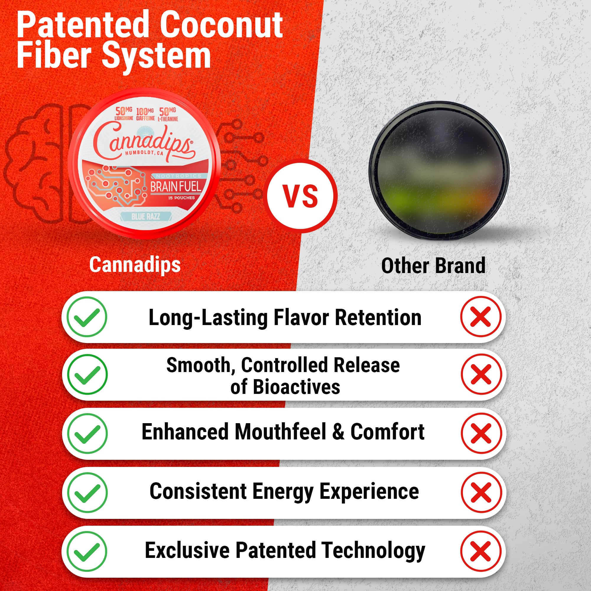 Cannadips Lion's Mane ingredient highlight for balanced cognitive support