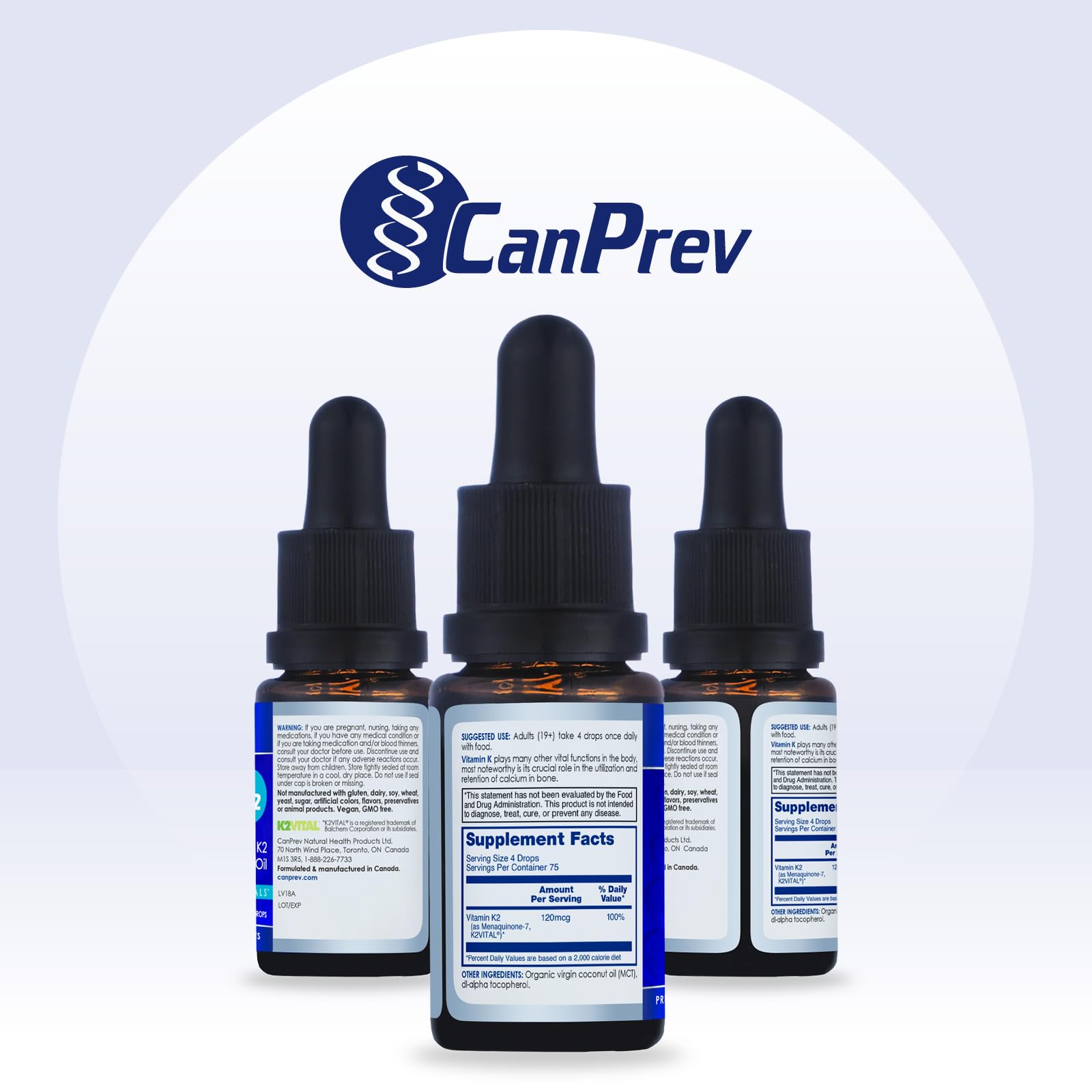CanPrev K2 Drops precise dropper enables adjustable servings.