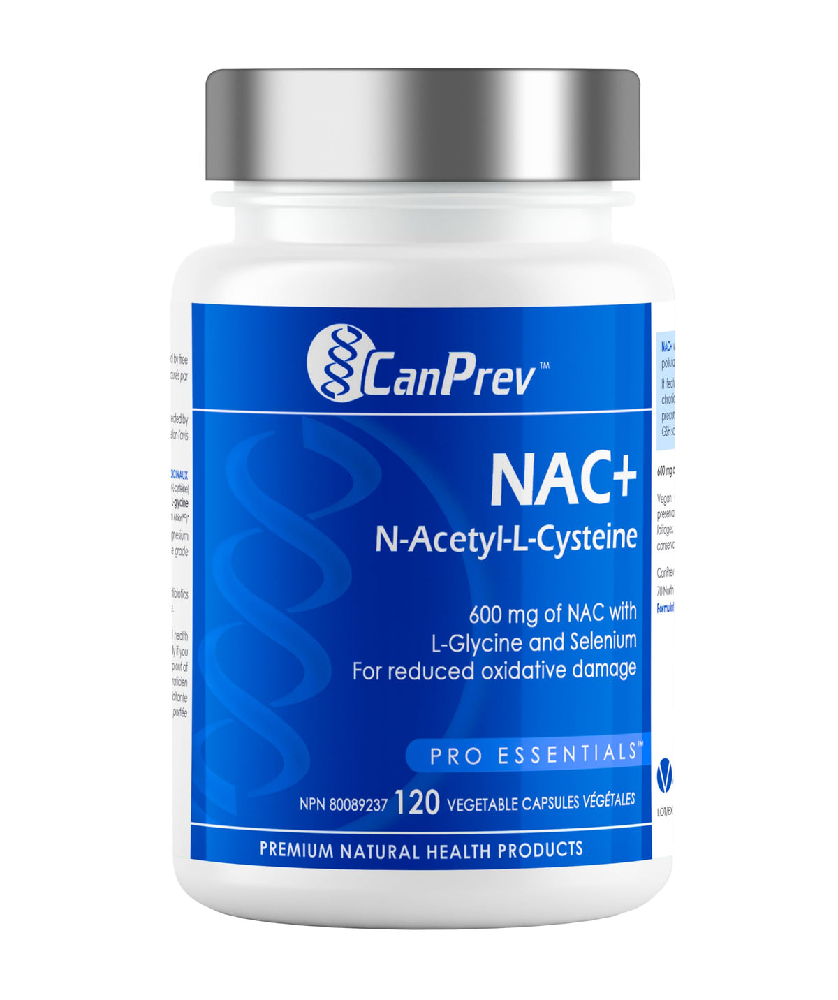 CanPrev NAC+ bottle on counter illustrating antioxidant support potential