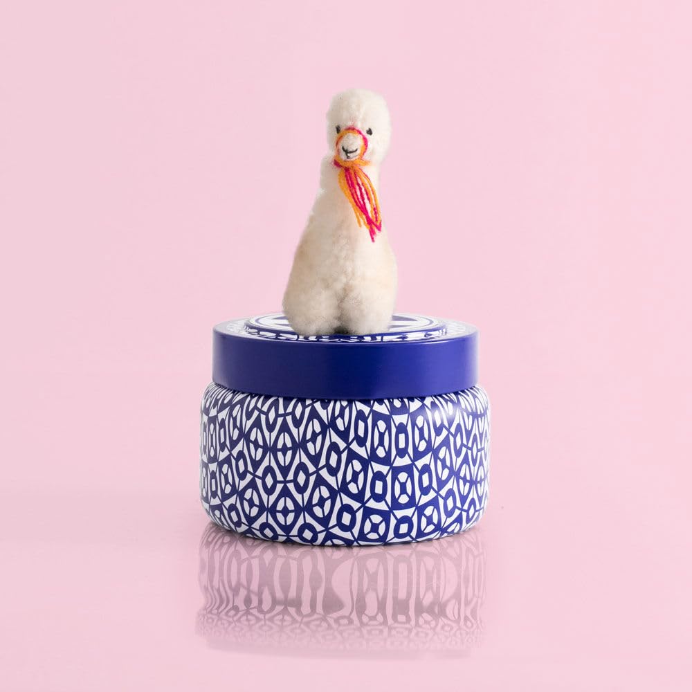 Capri Blue Blue Jean candle on a dresser, daily luxury.