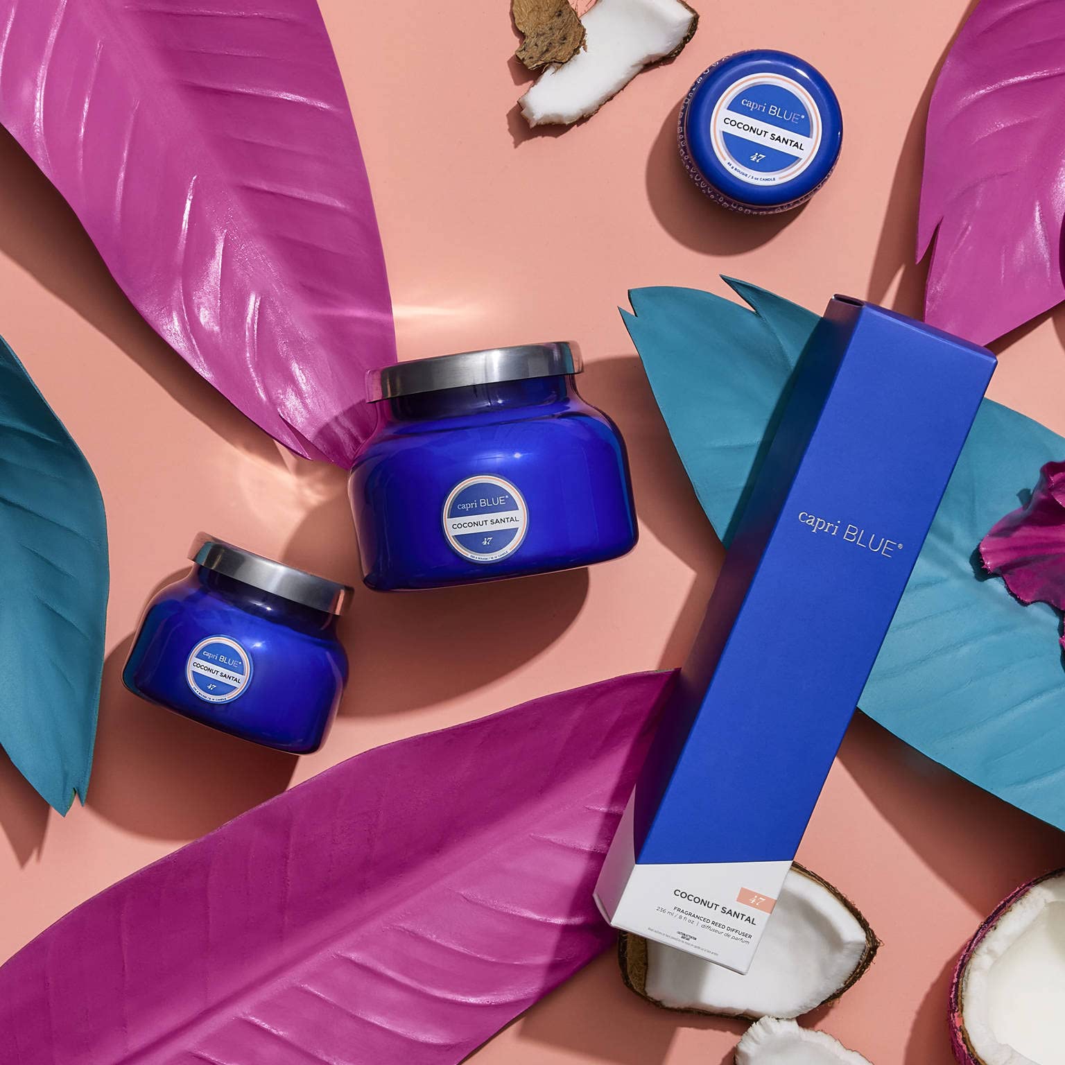 Capri Blue Coconut Santal fragrance notes hibiscus lime coconut for tropical mood