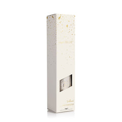 Capri Blue Glimmer winter white design close-up adds chic decor ambience and fragrance.