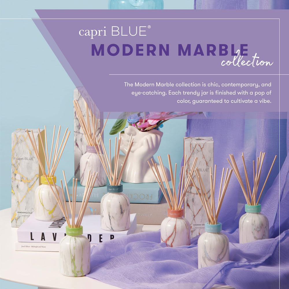 Capri Blue Modern Marble offers seven color options for personal style.