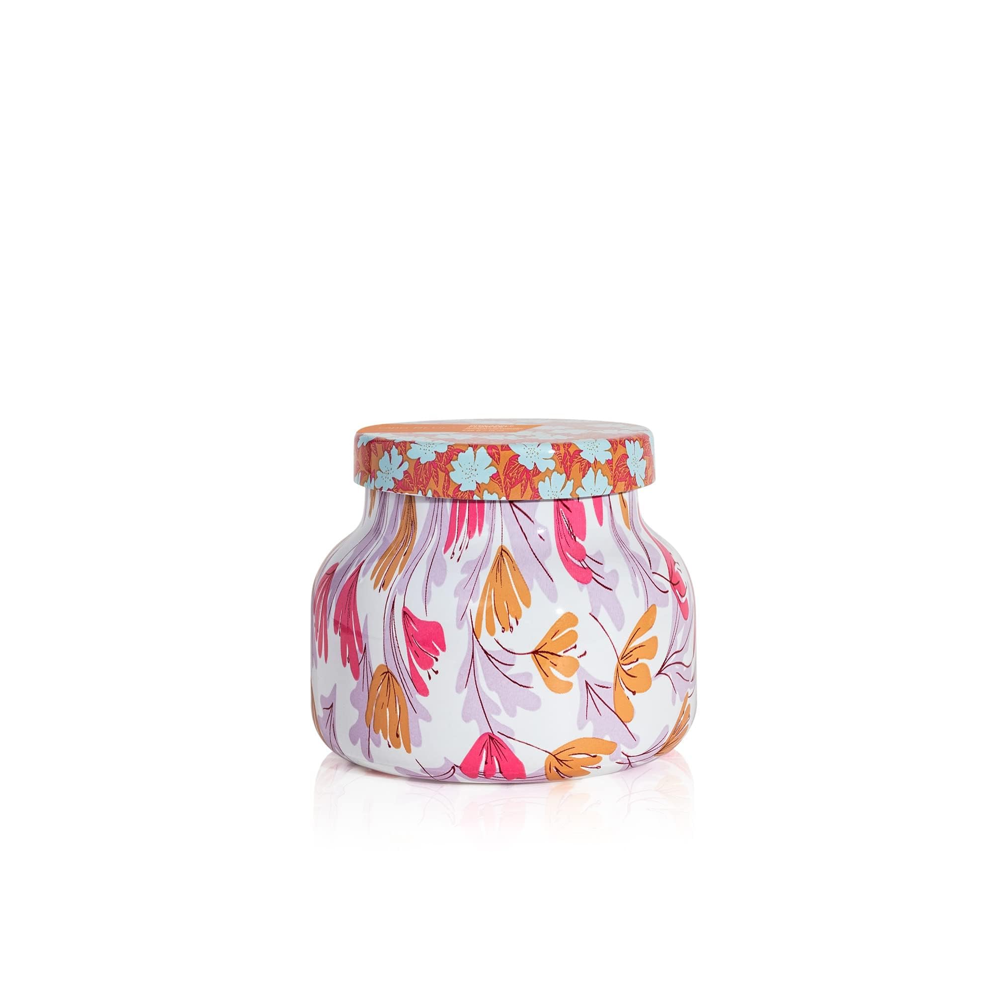 Capri Blue Pattern Play glass jar Pineapple Flower creates tropical ambiance in your space.