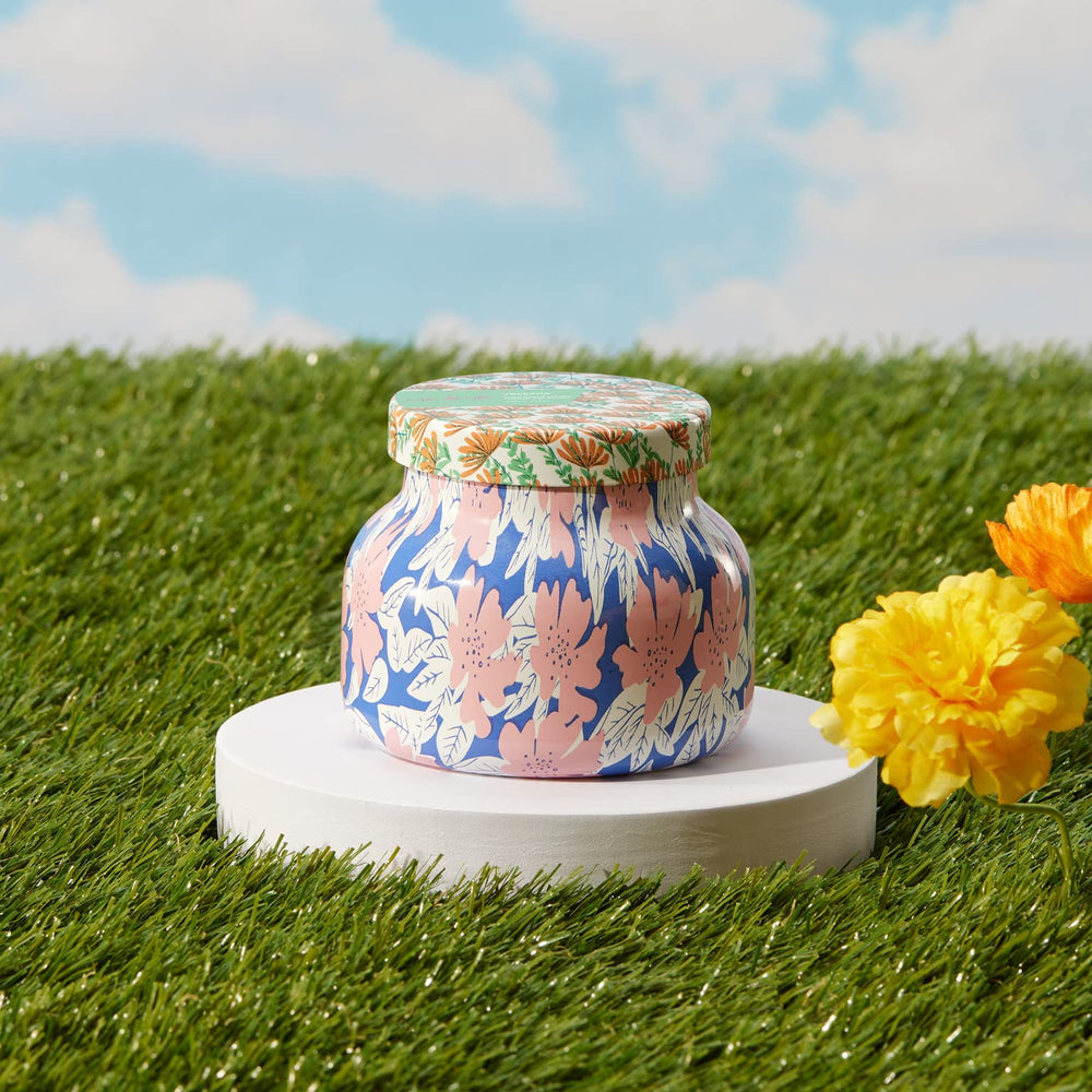 Capri Blue Pattern Play Havana Vanilla jar candle 8 oz with chic pattern and comforting vanilla scent