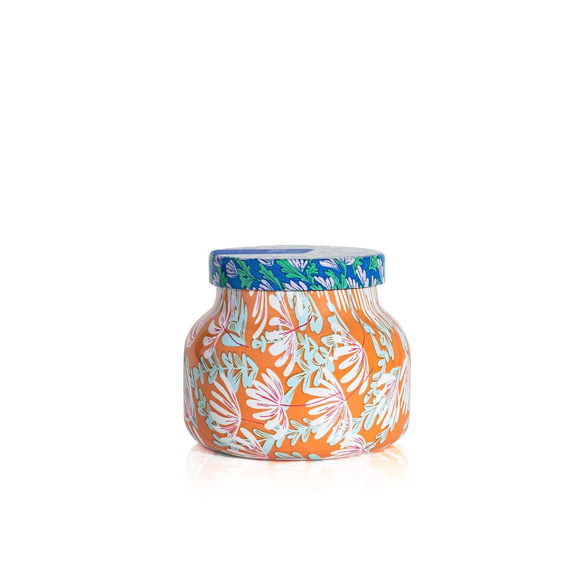 Capri Blue Pattern Play petite jar candle adds playful design and cozy ambiance.
