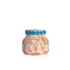 Capri Blue Pattern Play petite jar candle adds playful design and cozy ambiance.