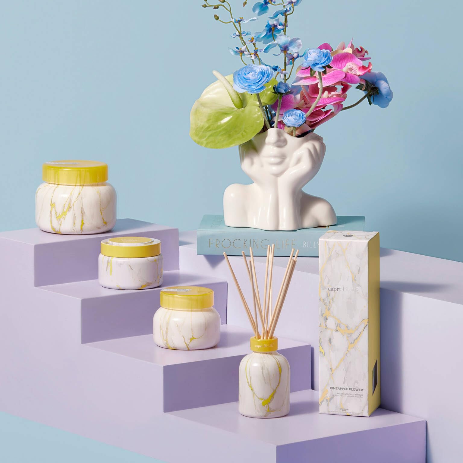 Capri Blue reed diffuser sticks for adjustable fragrance intensity.