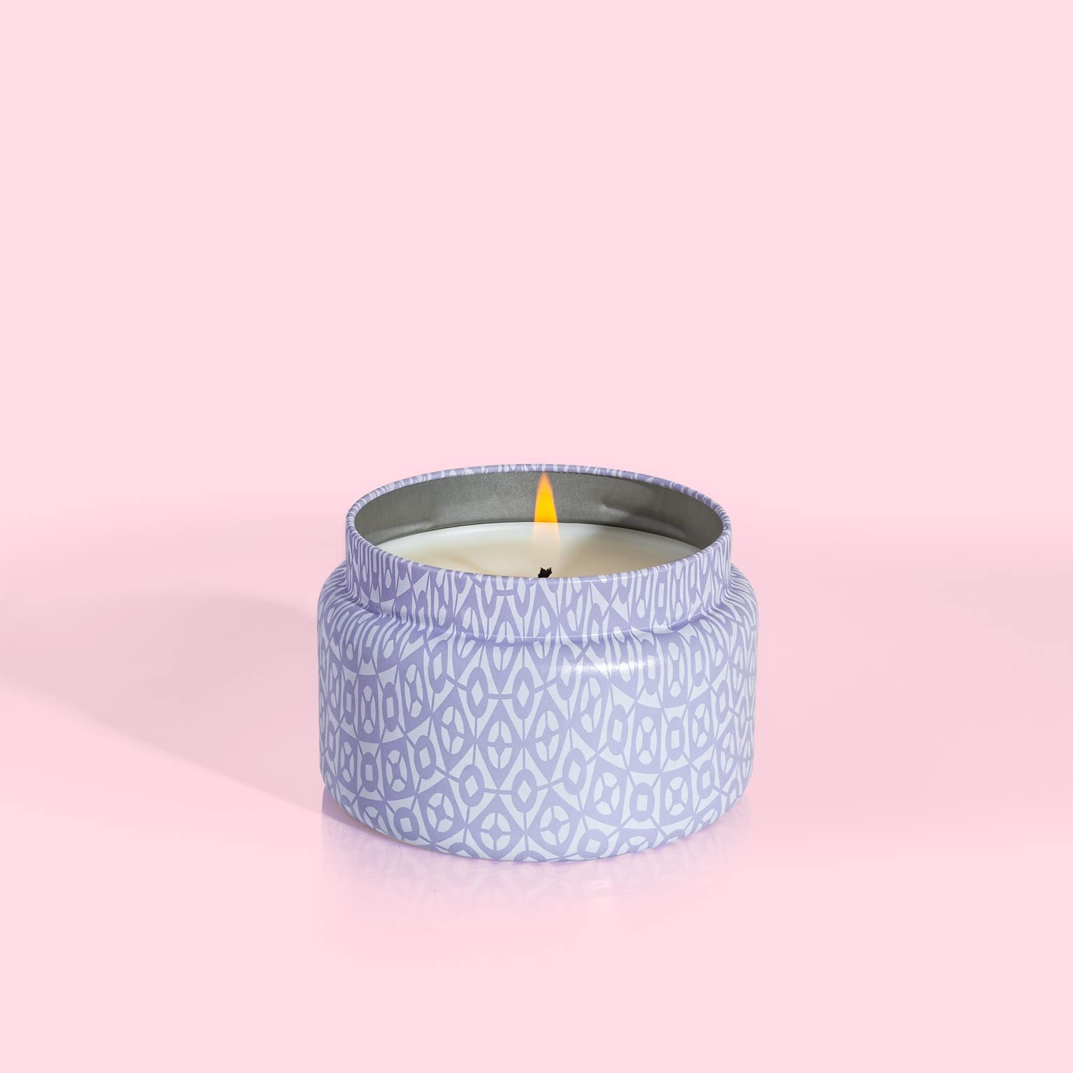 Capri Blue Volcano Lavender travel tin portable fragrance for hotel stays.
