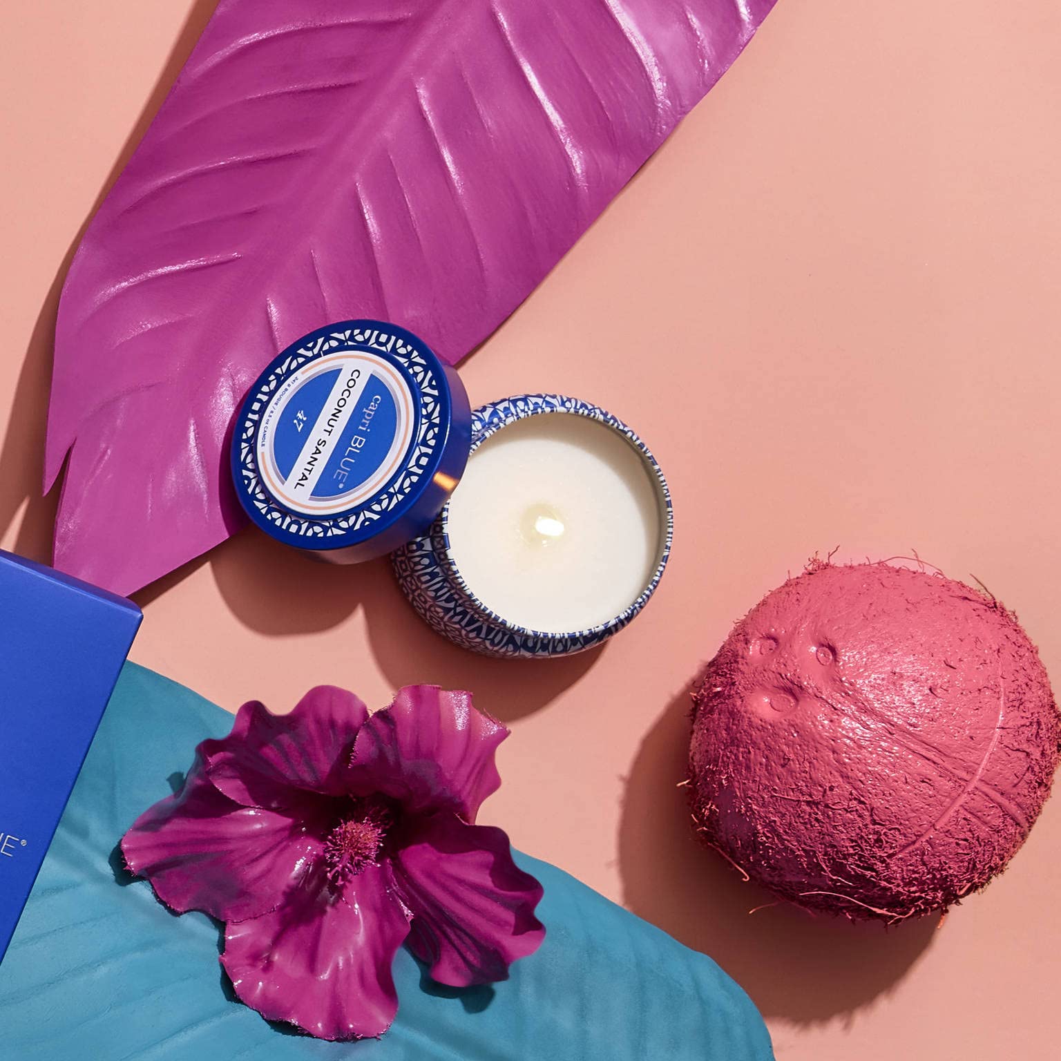 Capri Blue wax close-up reveals smooth texture for consistent fragrance release.