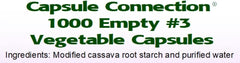 Capsule Connection vegetarian capsules resealable bag for easy storage