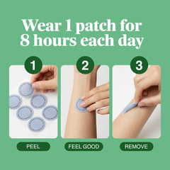 Capy Patch vegan hypoallergenic formula label showcases plant-based energy