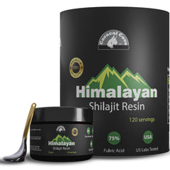 Caracal Cove Shilajit resin jar close-up for energy and vitality support.