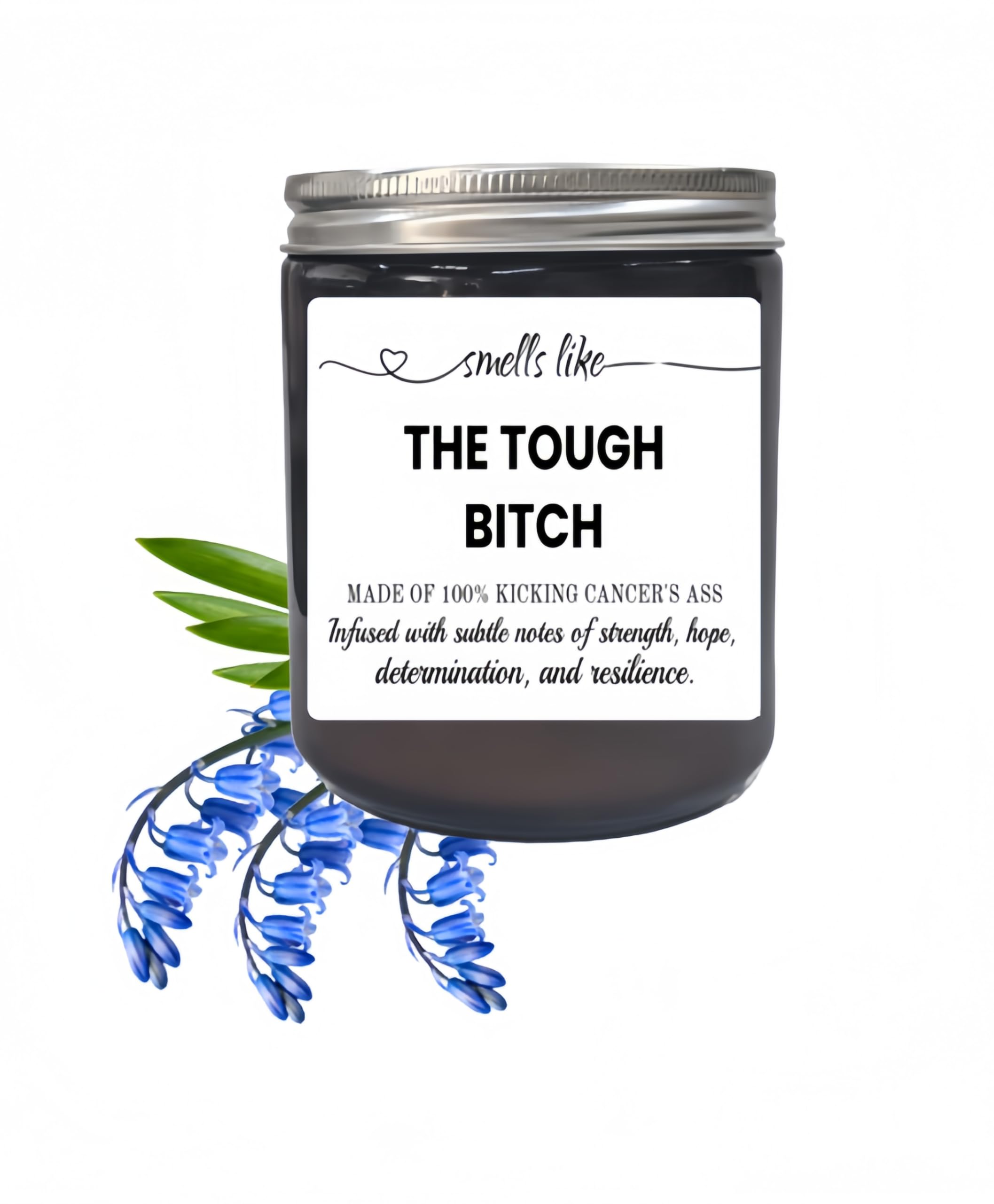 Carastora Fun Candle bluebells label showcases gift-ready packaging and inviting fragrance.