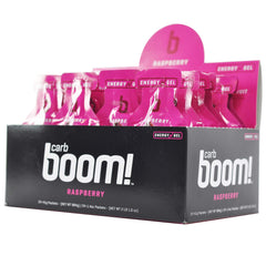 Carb Boom Energy Gel Raspberry close-up showing smooth texture ideal on the go.