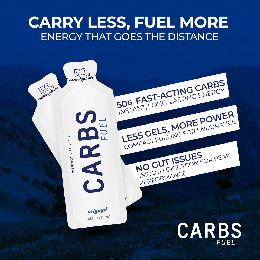 Carbs Fuel Original pocket-size packet for easy grabbing mid-run