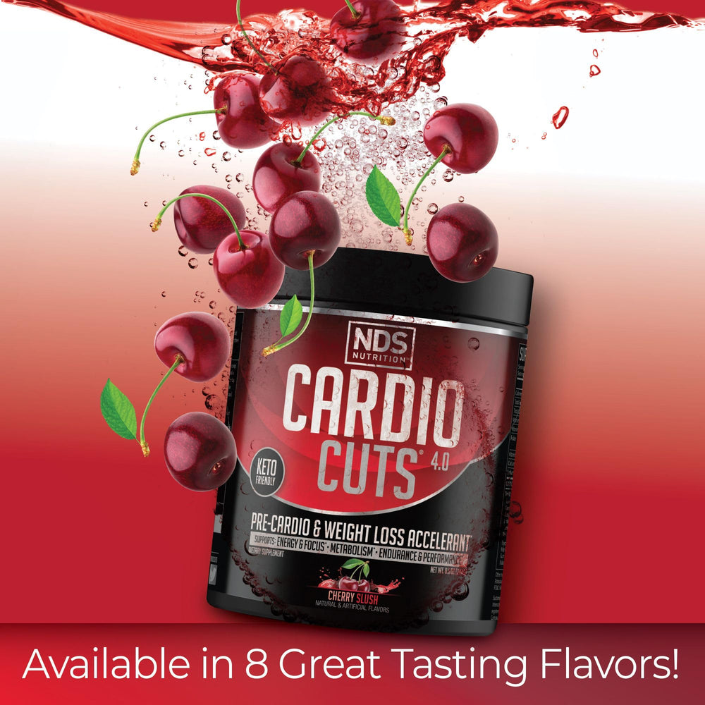 Cardio Cuts Nutrition 4.0 Cherry Slush powder texture hints at mixability.