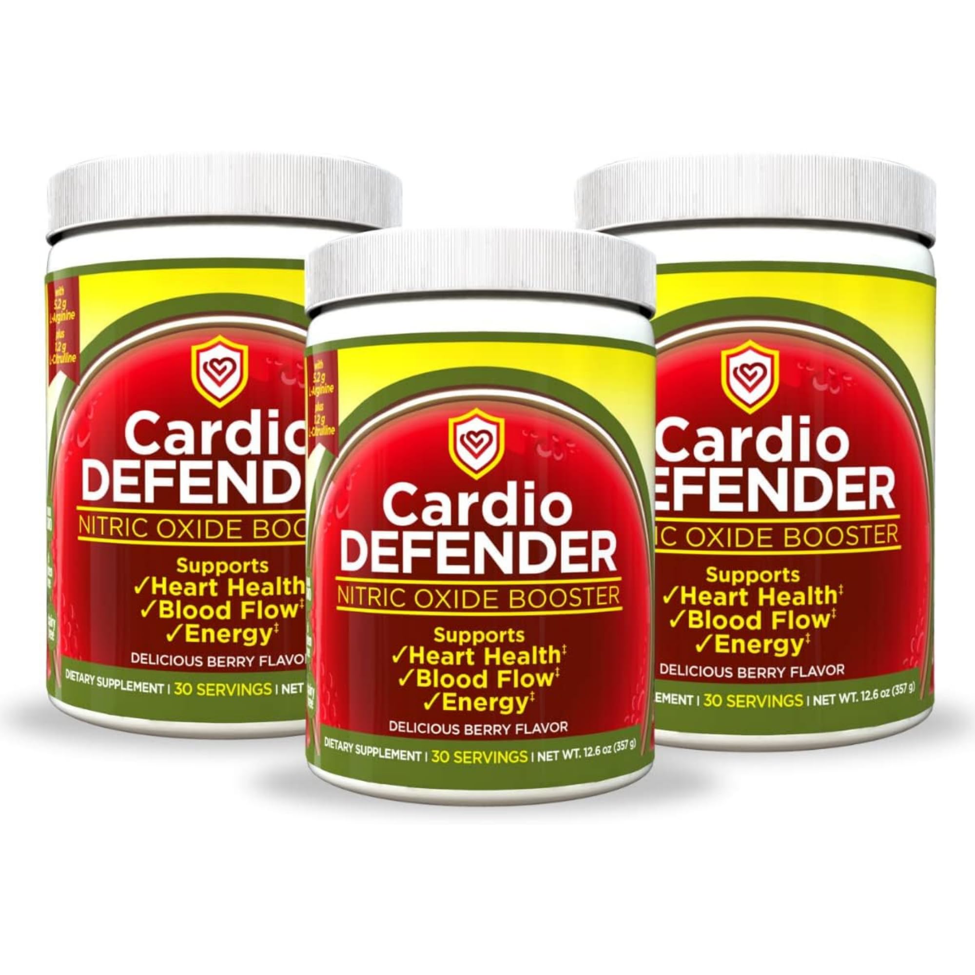 Cardio Defender 3pack bottle-pour ready to mix for daily heart health support.