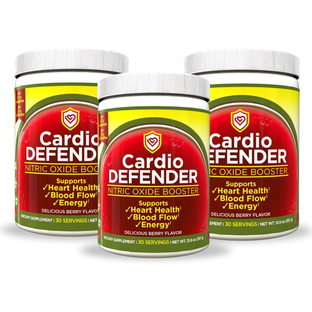 Cardio Defender 3pack bottle-pour ready to mix for daily heart health support.