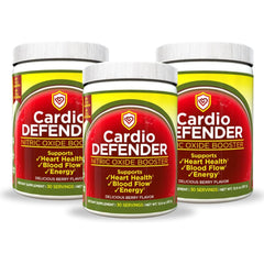 Cardio Defender 3pack bottle-pour ready to mix for daily heart health support.
