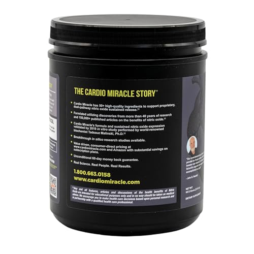 Close-up of Cardio Miracle ingredients with L-Arginine AKG and L-Citrulline