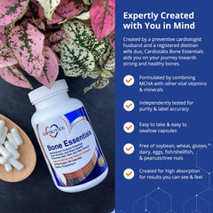 Label view showing Vitamin D3 and Vitamin K2 blend in CardioTabs Bone Essentials.