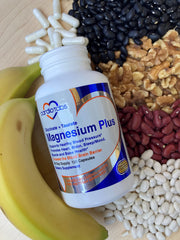 Close-up of CardioTabs Magnesium Plus label with 200 mg magnesium glycinate and taurate.