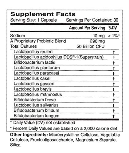 CardioTabs capsules, 30-count, convenient daily probiotic for adults.