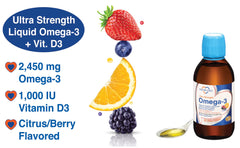 CardioTabs Ultra Strength Omega-3 pours from bottle for easy daily dosing