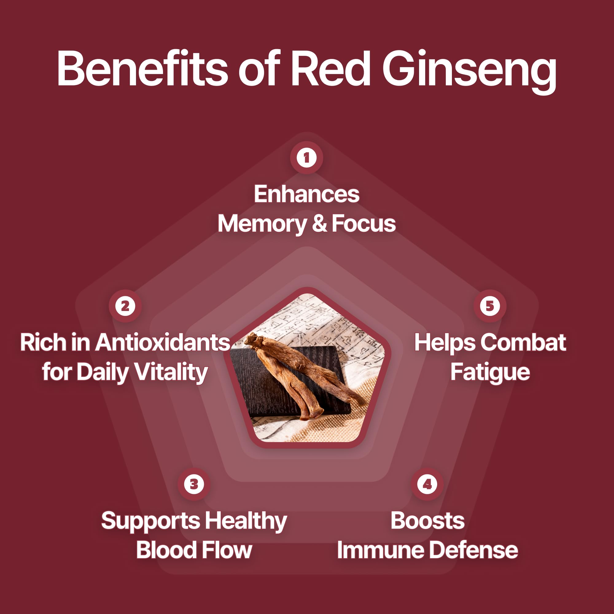 Close-up of CARE U red ginseng sachet showing 8mg ginsenosides