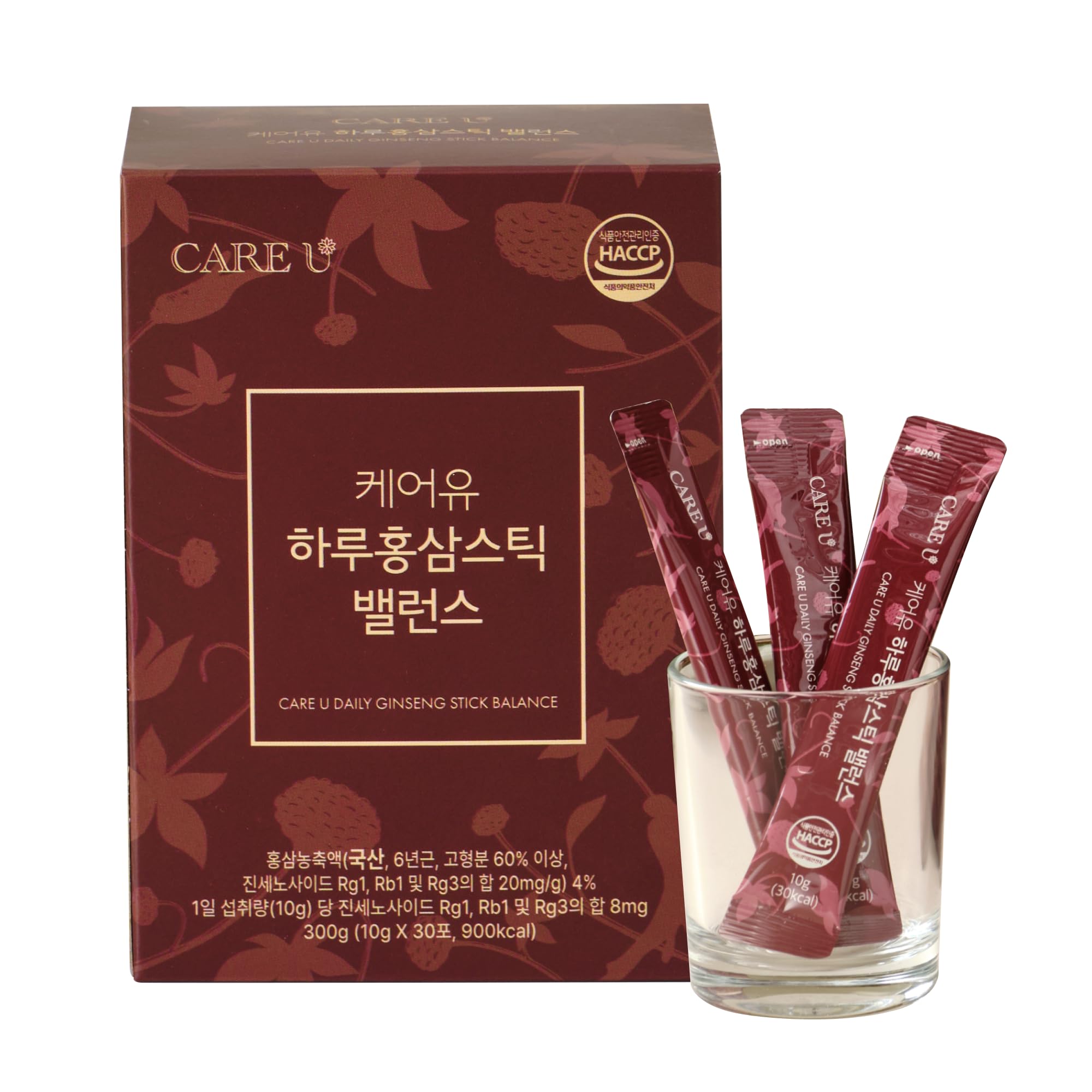 CARE U red ginseng sachet on-the-go packaging for busy days