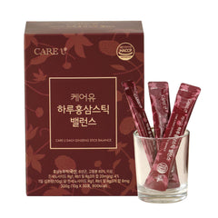 CARE U red ginseng sachet on-the-go packaging for busy days
