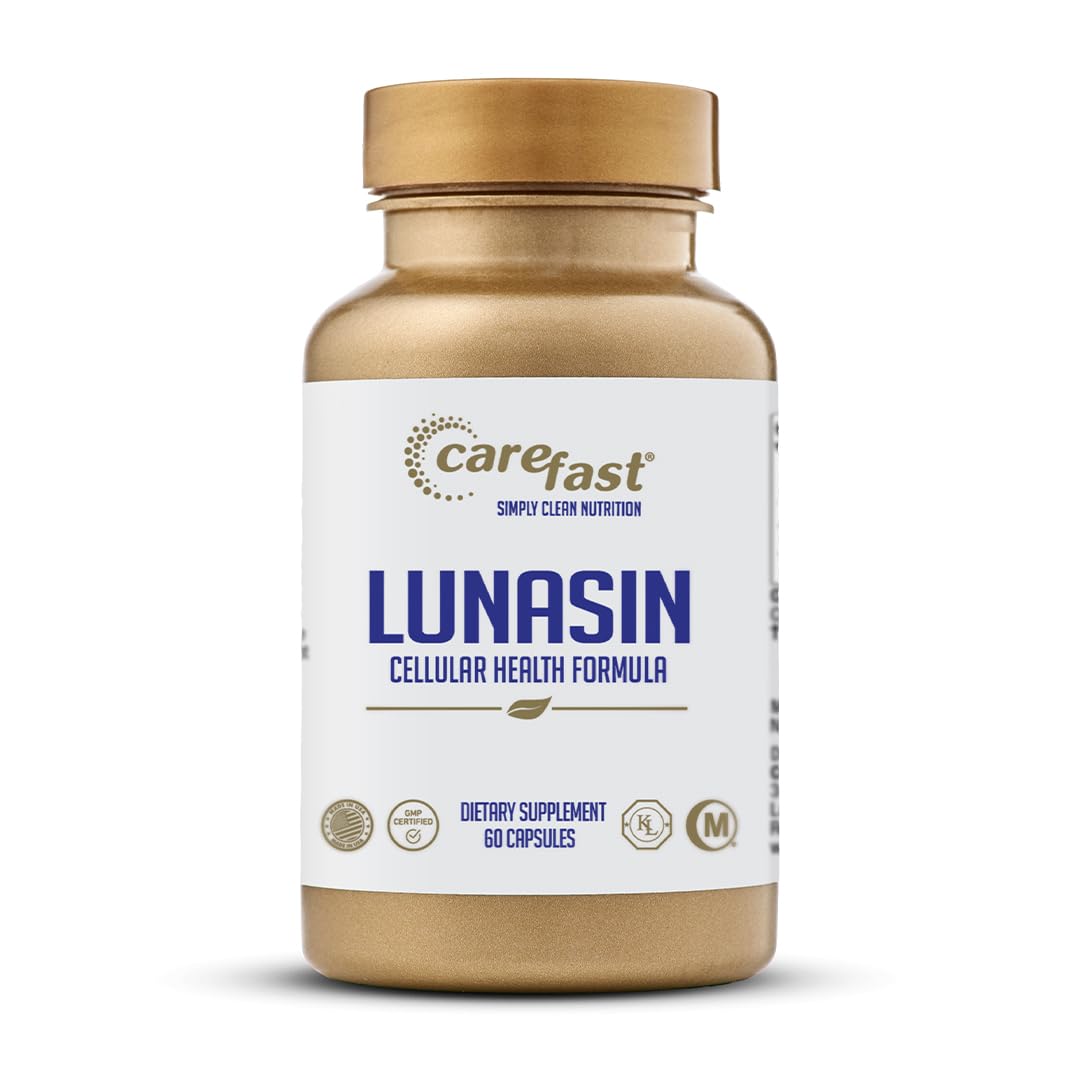 Carefast Lunasin capsules in bottle, convenient daily supplement routine.