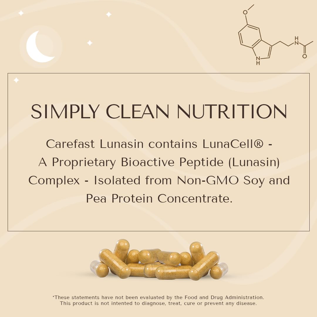 Carefast Lunasin made-in-usa seal on packaging.