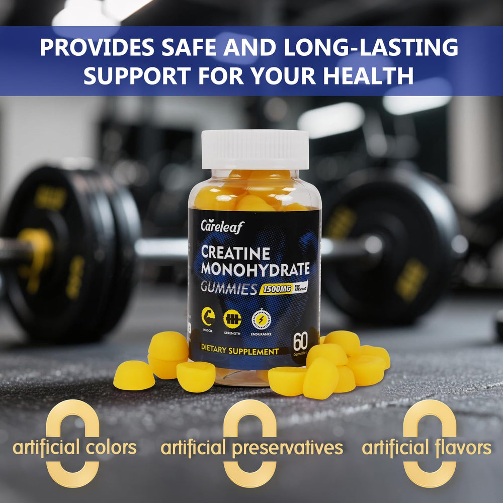 Bright orange Careleaf branding with gummies glowing for active lifestyle use