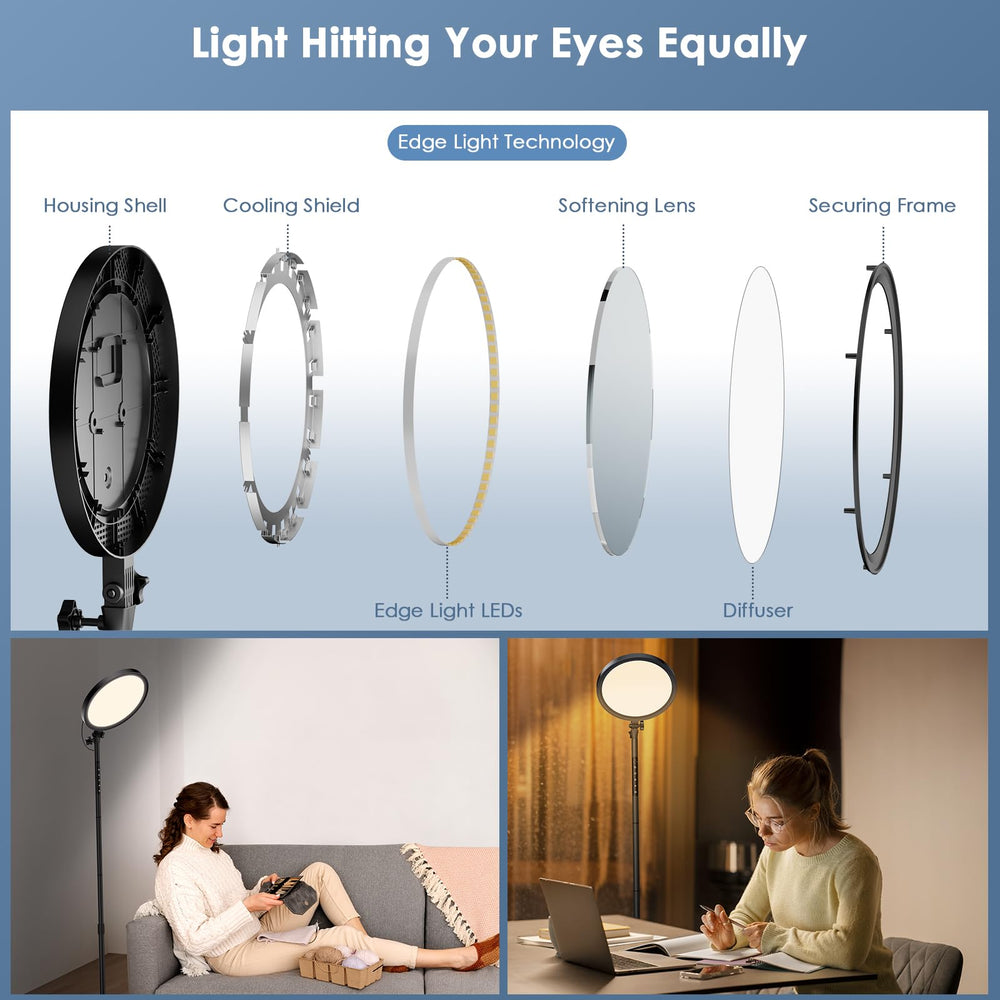 CAREMORR lamp displays color temperatures from warm to cool for different tasks