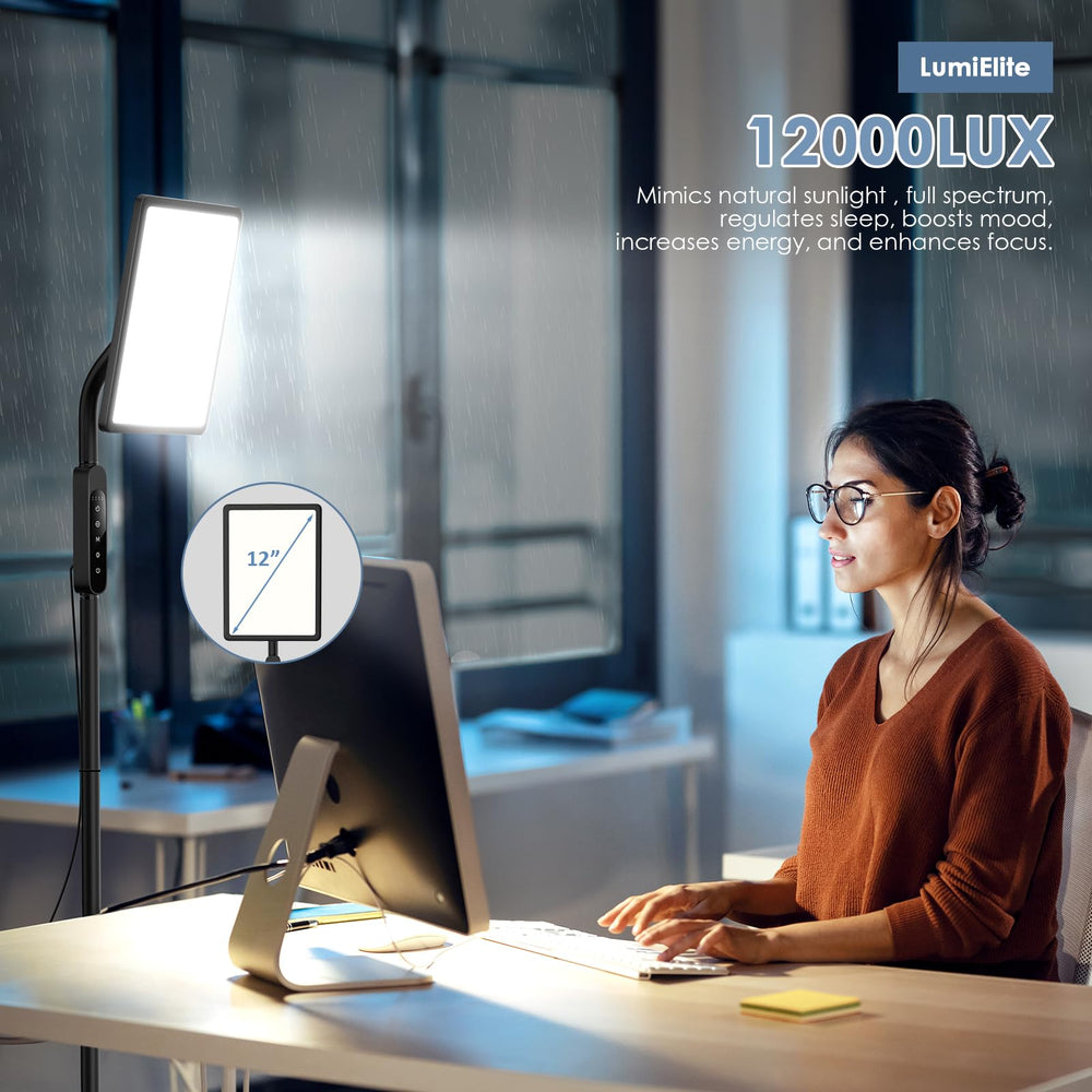 CAREMORR Sunlight Lamp with four color temperatures for a comfortable morning routine.