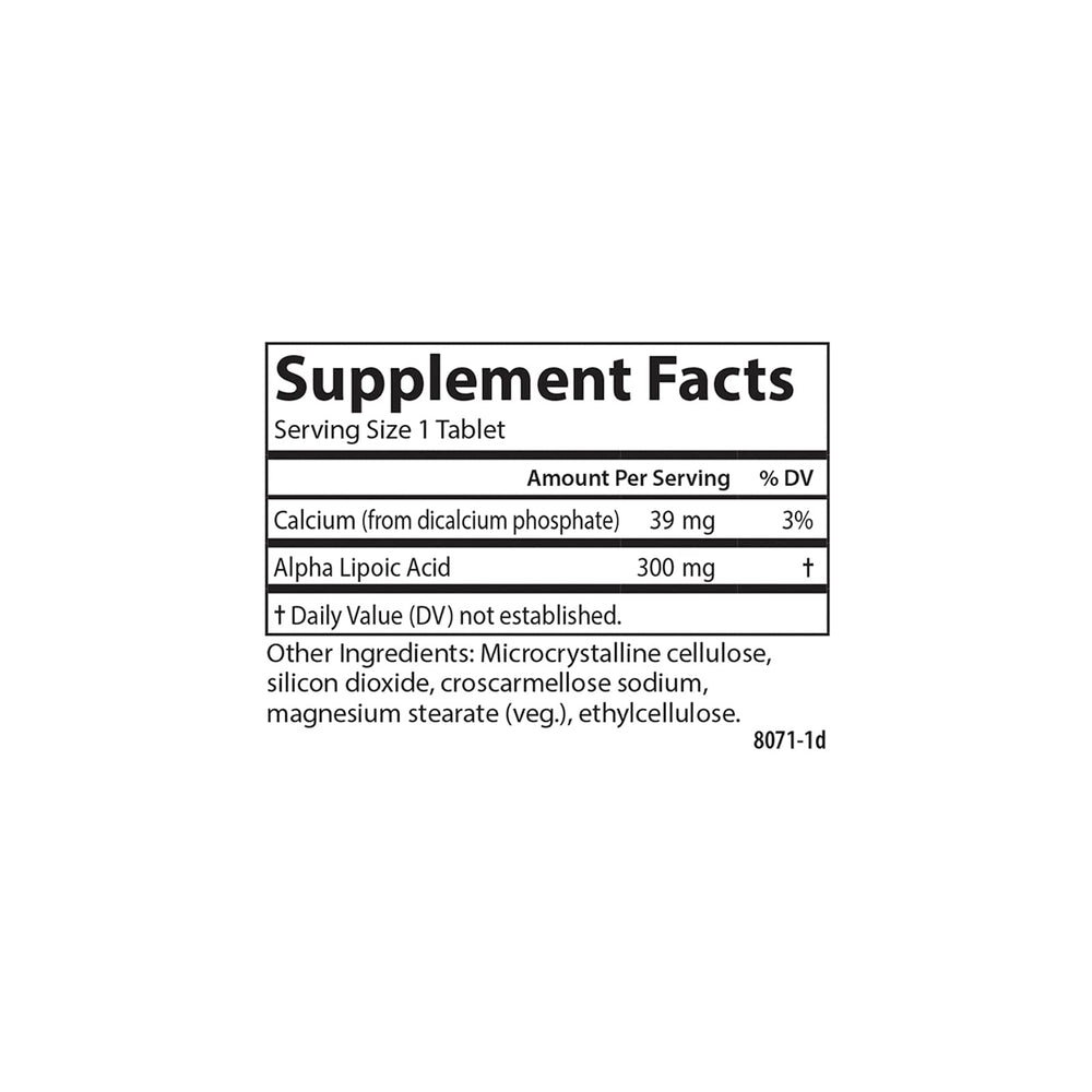 Carlson Alpha Lipoic Acid 300 mg packaging highlights quality