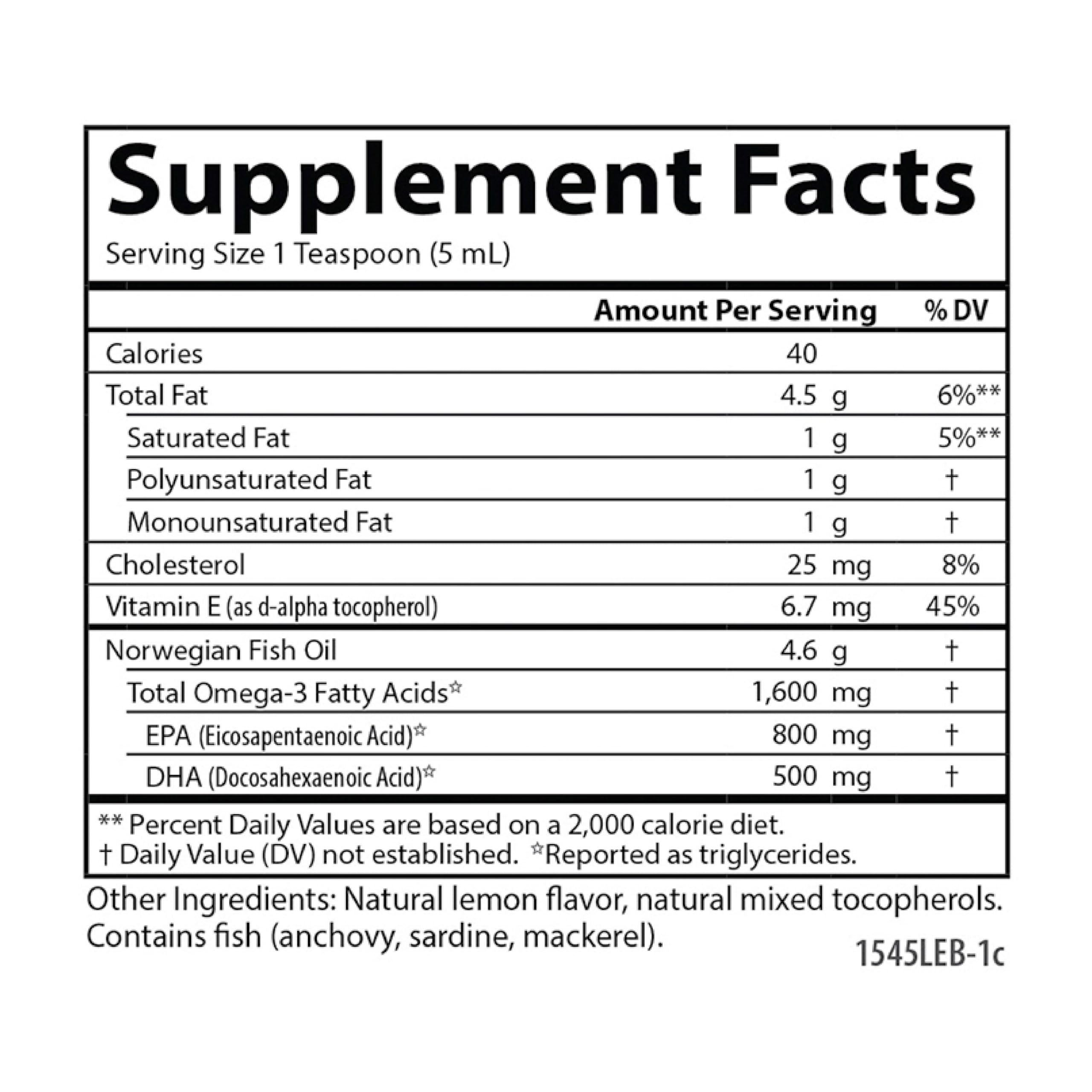 Award-winning taste and quality of Carlson The Very Finest Fish Oil.