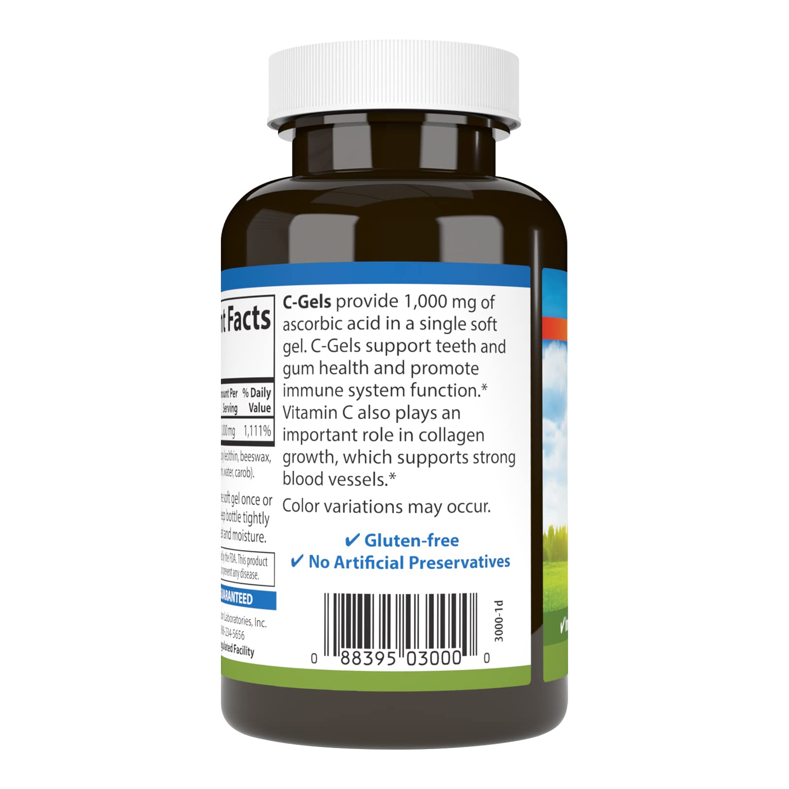 Carlson C-Gel immunity-support visual suggests daily wellness benefits