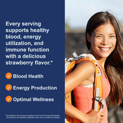 Carlson Chewable Iron 30 mg serving pouch illustrating convenient per serving intake.