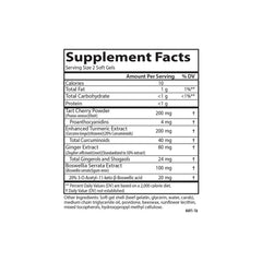 Curcumin and ginger components visible in Carlson Enhanced Mobility capsules.
