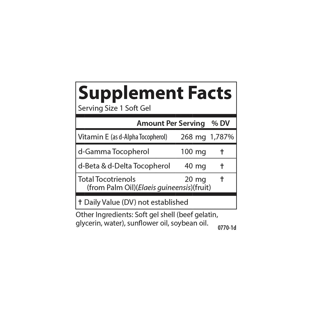 Carlson E-Gems Elite label close-up highlighting 400 IU per soft gel.